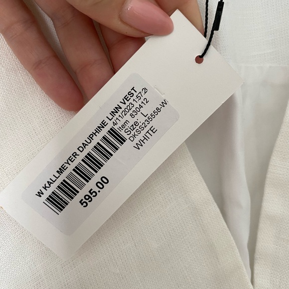 KALLMEYER Dauphine linen vest size L - BNWT - Picture 7 of 9